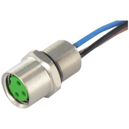 Murrelektronik M8 female receptacle front mount incl. nut, wires 3x0.25 1m 7000-08573-9700100